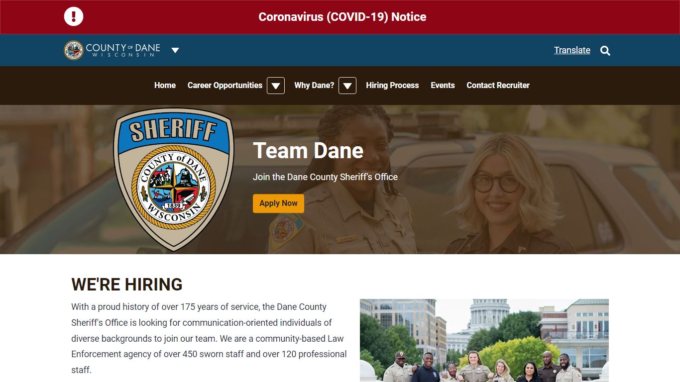 Home Page | Team Dane: Sheriff's Office Recruiting